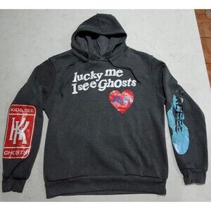 Kanye West Kid Cudi Lucky Me I See Ghosts Camp Flognaw Hoodie Unisex Medium EUC